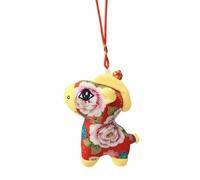 Pony Peluche Zodiaco Cinese, Simbolo 2026, Tessuto Floreale, Decorazione Evento