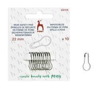 Pony Pinze di Sicurezza in Ottone 22mm - Confezione da 10 Pezzi