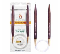 Pony Rosewood Rondbreinaalden 60cm 8.00mm - Houten Breinaalden