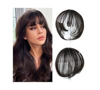 Pony sintetico 3D invisibile, senza cuciture, capelli Air-Pony sopra la testa, naturale, invisibile, più volume di capelli per tutti i giorni (marrone scuro)