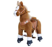PonyCycle Classico U serie Ufficiale Animale Peluche Cavallo per Cavalcare Cavallo Marrone che Cammina per età 3-5 Taglia Piccola U324