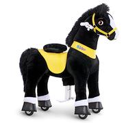 PonyCycle Essenziale Modello E Cavallo Cavalcabile per Bambini Cavalli Cavalcabili Pony Giocattolo Bambine Cavalcabile (con Freno/Taglia 4 per 4-7 Anni) Regalo Cavallo Nero - E438