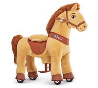 PonyCycle Essenziale Modello E Pony Cavalcabile per Bambini Cavallo che Cammina Cavalli Cavalcabili (con Freno/Taglia 3 per 3-4 Anni) Pony con Ruote Cavallo Marrone - E336