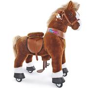 PonyCycle Modello U Cavallo che Cammina senza Elettrico con Rotelle cavalli Giocattoli Cavalcabili per Bambini (con Freno/con Suono/ 90cm Altezza/Taglia 4 per 4-7 Anni) Cavallo Marrone Ux424