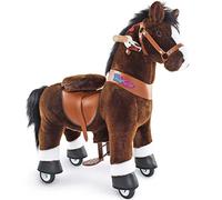 PonyCycle Modello U Cavallo Giocattolo Cavallo con Ruote Per Bambini Peluche Pony Animale Cavalcabile (con Freno e Suono, Altezza 76 cm, Taglia 3 per 3 - 5 Anni) - Cavallo Cioccolato Ux321