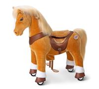 PonyCycle Modello Y Cavallo da Cavalcare per Bambini 3-4 Anni, Cavallo Meccanico Cavalcabile con Freni, Giocattolo Cavalcabile Marrone Chiaro, Regalo di Compleanno per Bambini e Bambine - Y371