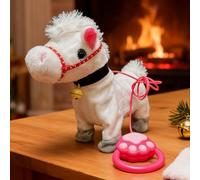 Ponys Di Peluche Elettrico - Ponys Interattivo Che Cammina E Canta, Cavallo Giocattolo Parlante E Danzantes Con Guinzaglio, Cavallo Di Peluche Elettrico Realistico Per Bambini D-ai 3 Anni In Su