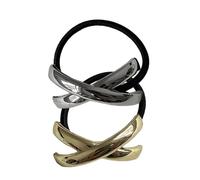 Ponytail Cuff Metal Hair Bands, Hair Ties for Women, Minimalist Metal Ponytail Cuff, Girls Ponytail Holders, Portable Hair Rope for Daily Use, Minimalist Ponytail Holders, 2X Hair Ties for Girls