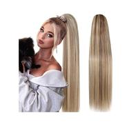 Ponytail Extension 16-26 pollici Long Straight Drawstring Ponytail Sintic High Puff Hair Pieces with Comb Clip in Ombre Blond Extensions Smooth Soft (26 pollici)