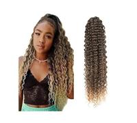 Ponytail Extension 24 Inch Curly Ponytail Estensioni sintetiche Deep Wave Drawstring for Black Women Human Hair Feeling With Clip in Thick Natural Hairpiece(1BT27)