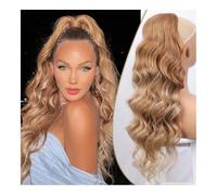 Ponytail Extension - Extension sintetiche a coda di cavallo, da donna, lunghe, ondulate, soffici, naturali, morbide, per l'uso quotidiano (biondo ombra)