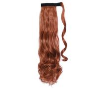 Ponytail Extension Heat Resistant Wavy Synthetic Wrap Around Pony tail Hairpiece for Women per l'uso quotidiano(613,24inches)