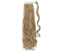 Ponytail Extension Heat Resistant Wavy Synthetic Wrap Around Pony tail Hairpiece for Women per l'uso quotidiano(27-613,18inches)