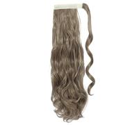 Ponytail Extension Heat Resistant Wavy Synthetic Wrap Around Pony tail Hairpiece for Women per l'uso quotidiano(10-613,24inches)