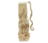 Ponytail Extension Heat Resistant Wavy Synthetic Wrap Around Pony tail Hairpiece for Women per l'uso quotidiano(24-613,18inches)