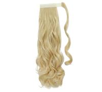 Ponytail Extension Heat Resistant Wavy Synthetic Wrap Around Pony tail Hairpiece for Women per l'uso quotidiano(86-613,24inches)