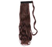 Ponytail Extension Heat Resistant Wavy Synthetic Wrap Around Pony tail Hairpiece for Women per l'uso quotidiano(33,24inches)