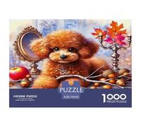 Poodle And Teddy 1000 Pezzi Puzzle Classici Per Adulti E Bambini A Partire Da 12 Anni Giochi Del Cervello Cute Dog Sfida Impossibile - Regalo Per Amore E Amico 70x50cm/1000pcs