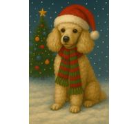 Poodle Christmas Notebook: Festive 5.5” x 8.5” Journal for Dog Lovers | 120 Lined Pages | Cute Holiday Gift