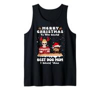 Poodle Christmas To The World Best Dog Mom Funny Xmas Canotta