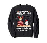 Poodle Christmas To The World Best Dog Mom Funny Xmas Felpa