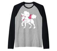 Poodle Dog 50s Sock Hop Rockabilly 1950s Dance Party Doo Wop Maglia con Maniche Raglan