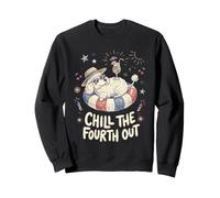 Poodle Dog Chill The Fourth out Independence Day 4 luglio Felpa