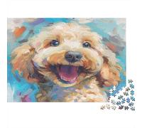 Poodle Dog Puzzle Da 1000 Pezzi Per Adulti Puzzle in Legno Puzzle Da 1000 Pezzi Gioco Di Attività Familiari Impegnativo Puzzle Decorazione Da Parete 1000pcs (75x50cm)