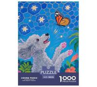 Poodle Jigsaw Puzzle 1000 Pezzi Per Adulti Cute Pet Dog Puzzle Impegnativo E Difficile Per Straordinario Classici Giochi Rilassamento Regalo Per Amore E Amico Idea Regalo 38x26cm/1000pcs