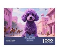 Poodle Jigsaw Puzzle Impossibili 1000Pcs animale domestico Decorazione Per La Casa. Rilassamento E Intelligence Per Adulti E Ragazzi Da 14 Anni 70x50cm/1000pcs