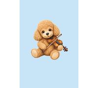 Poodle Playing Violin Blue Journal Notebook: 120 Pages, Lined, 6x9, For a Violinist or Violin Lover