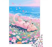Poodle Puzzle 1000 Pezzi Poodle Is on The Grass Outside, Per Bambini E Adulti Puzzle Difficile Sfida Classici Idea Regalo 1000pcs (75x50cm)