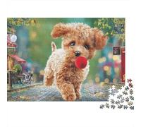 Poodle Puzzle 1000 Pezzi - Puzzle Creativo Per Adulti, Design Elegante, Poster in Omaggio - 52x38cm/1000pcs