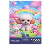 Poodle Puzzle Impossibili 1000 Pezzi Decorazione Per La Casa. Rilassamento E Intelligence Per Adulti E Bambini Da 12 Anni 38x26cm/1000pcs
