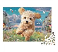 Poodle Puzzle in Cartone Extra Spesso Da 1000 Pezzi, Cute Pet Dog, Impossibile, Difficile, Stimolante, Puzzle Più Votato, Sfida 52x38cm/1000pcs
