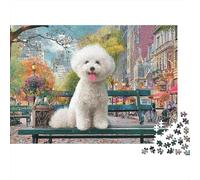 Poodle Set Puzzle in Cartone Robusto Da 1000 Pezzi, Cute Pet Dog, Gioco Educativo, Sfida, Regalo Divertente, Attività, Allenamento Mentale, Concentrazione 52x38cm/1000pcs