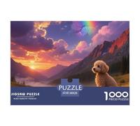 Poodle(Toy Poodle) Puzzle Impossible 1000 Pezzi Pet Dog Decorazione Per La Casa. Giochi Rilassamento E Intelligence Per Adulti E Bambini Da 12 Anni 38x26cm/1000pcs