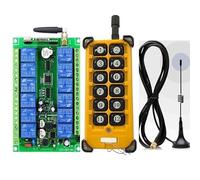 POOIQX 3000M Industrial DC 12/24/36/48 12CH Wireless Remote Control OverheadTravelling Crane System Receiver Digital Key,Potente capacità di Sollevamento(C)