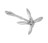 POOIQX Accessori for Barche Ancora a grappino in Acciaio Inossidabile lucidato. a Artiglio. Pieghevole, a Hardware di attracco for la,Raccordo Marino Robusto(3.2KG)