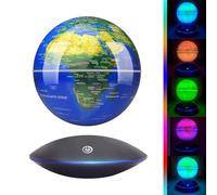 Poojaed Globo levitante magnetico con luce a LED, mappa del mondo del globo galleggiante per Home Office Display, regalo tecnico fresco per uomini padre e ragazze, ideale per compleanni