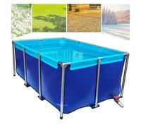 Pool Above Ground Canvas Fish Pond, Agriculture Farmed Fish Canvas Pool, Temporary Holding Viewing Canvas Fish Pond- Temporary Holding Tank For Saltwater Fish(2 * 1 * 0.6m)