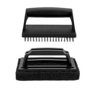 Pool Brush - 2 Piece Hot Tub Cleaner | Ergonomic Scrubber with Handheld Grip, Tile Rust Dirt Stain Removal Tool with Strong Bristles, Spa Maintenance Accessory for Stubborn Daily Care