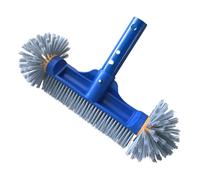 Pool Brush - Angled Scrubber for Pond Spa Hot Tub Cleaning | Gentle Nylon Bristles ABS Handle Metal Frame removes Stains Debris Without damaging Liners 33x21x11cm