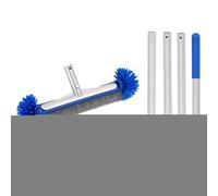 Pool Brush, Detachable Cleaning Tool, 17-Inches Heavy-Duty Bristles, Wide Reach Design for Pool Steps, Tiles, Gym, Walls, Corners, Bathroom, Backyard, Roof, Home Floors