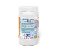 Pool Care CHLOR 200 4 AZIONI, Cloro Multiazione Past.200gr per Piscina- 1Kg