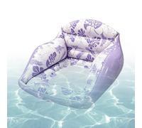 Pool Chair Float - Inflatable Lounge | Heavy Duty Headrest Seat | Heavy-duty PVC; built-in headrest; inflatable lounge for pools, lakes, beaches, and rivers.