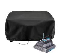 Pool Cleaner Cover, Vacuum Caddy Protector, Dustproof Sunproof Shield, Heavy-Duty Fabric Design, Weather Resistant Layer, Garden, Lawn, Patio, Yard, Backyard Outdoors, 49.9cm Black