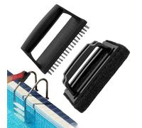 Pool Cleaning Brush, 2-Piece Handheld Scrubber Set, Ergonomic Design for Hot Tubs, Easy Grip, Effective Tile and Cleaning, Removes Rust, Stains, Dirt, Stubborn Spot Removal