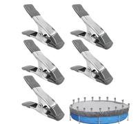 Pool Clips, 5 clip a molla, 4.17 pollici Heavy-Duty Weatherproof Fasteners, Sturdy Clamping Hardware for Pools, Backdrop, Banner, Canopy, Garland, Tarp, , Recinzione, Shade Cloth