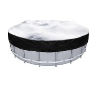 Pool Cover - Round Hot Tub Cover | Garden Swimming Pool Dust Covers | Waterproof Windproof Oxford Fabric, Tear-Resistant Durable Drawstring Adjustable, Black, Outdoor Accessory